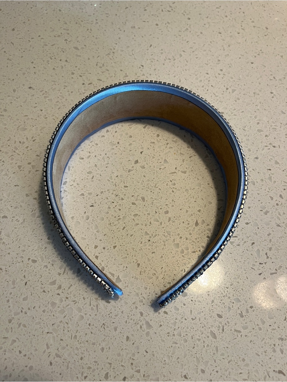 Embellished Blue Crystal Headband - Picture 5 of 10